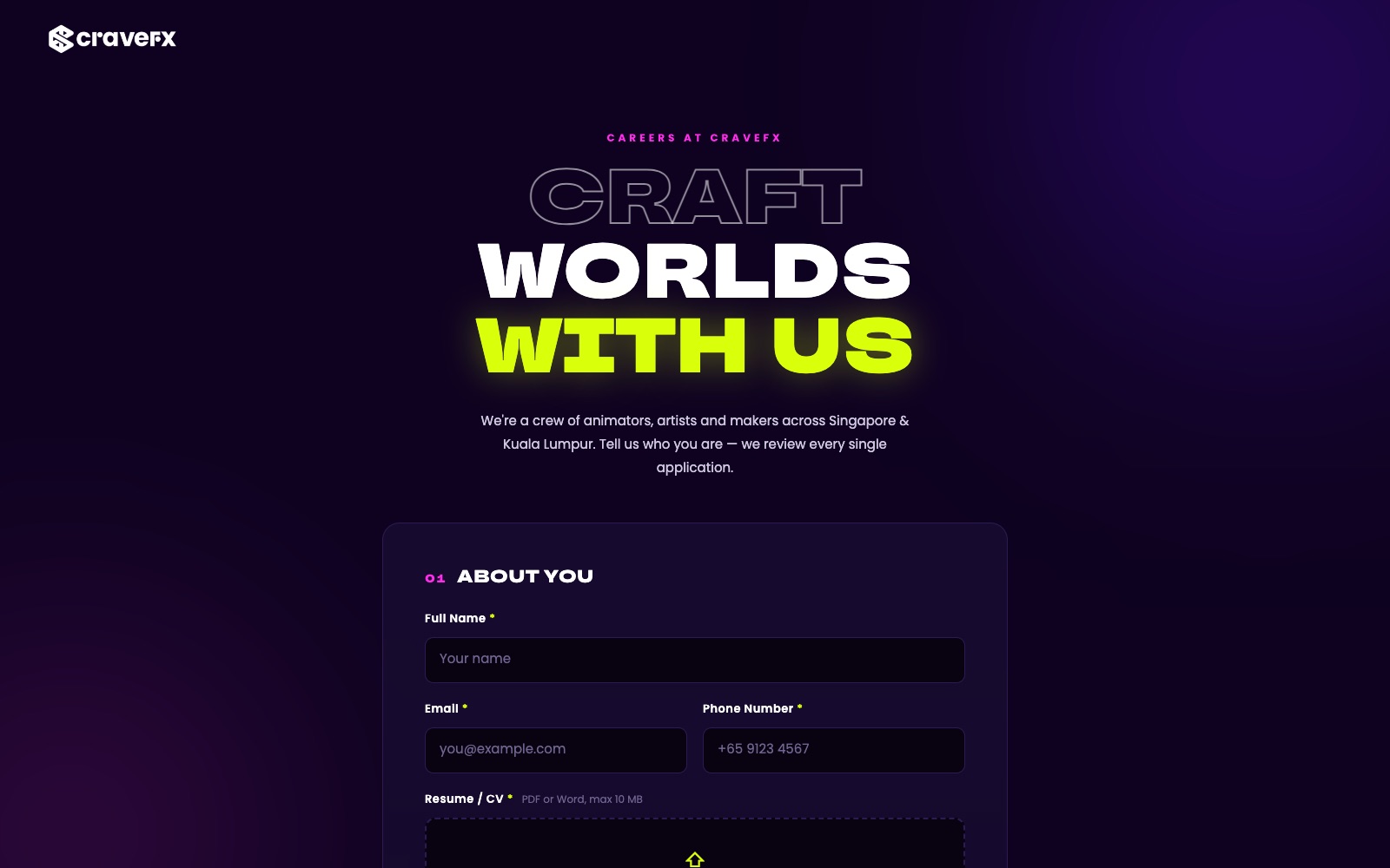 CraveFX Careers screenshot